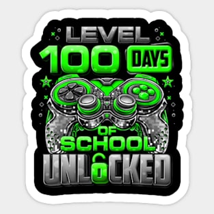 Level 100 Days Of School Unlocked Boys 100th Day Of School Sticker